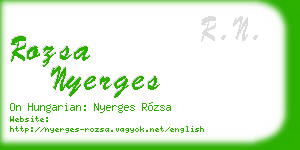 rozsa nyerges business card